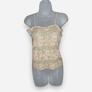 Sheer Lace Women’s Top in Cream